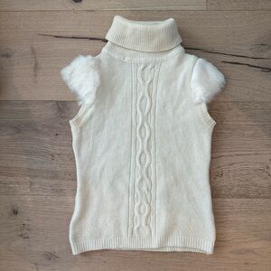 Rare Angora Rabbit Hair Knitted Sleeveless Sweater